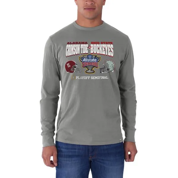 Alabama Crimson Tide Ohio State Buckeyes 47 Brand 2015 Sugar Bowl LS T-Shirt