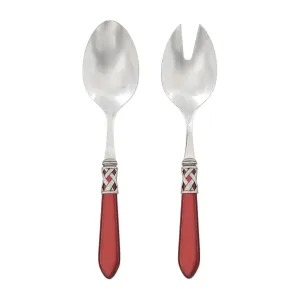 Aladdin Salad Server Set Antique - Red