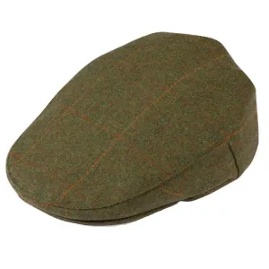 ALAN PAINE Combrook Mens Tweed Flat Cap - Maple