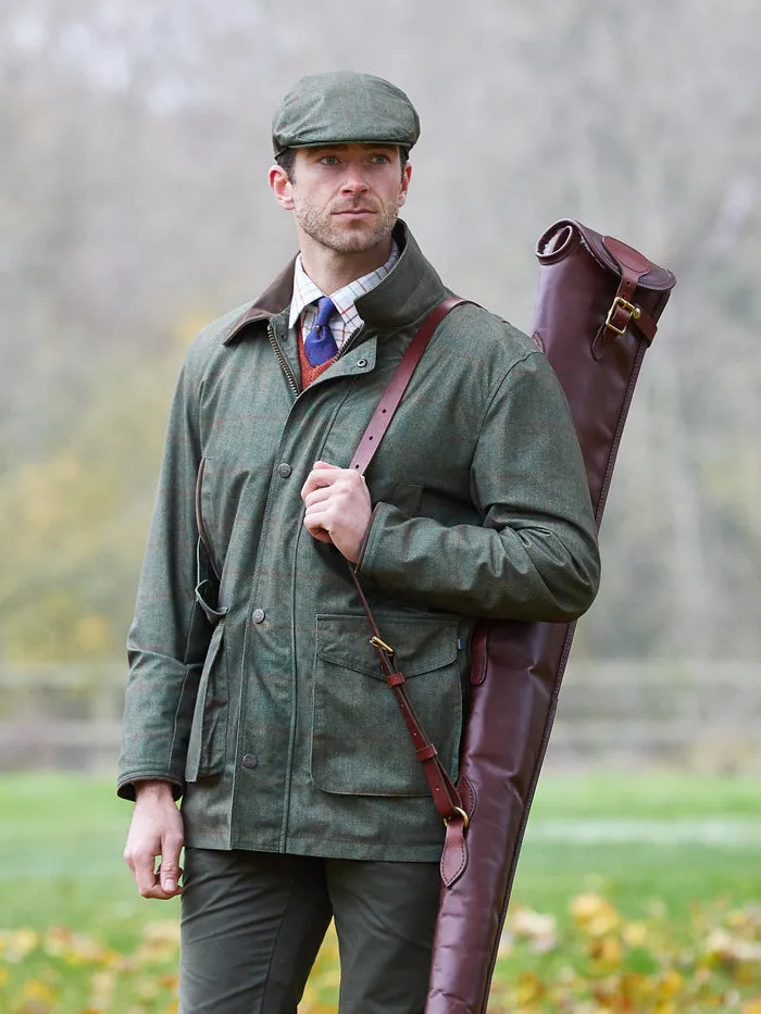 Alan Paine Mens Didsmere Technical Tweed Coat Olive