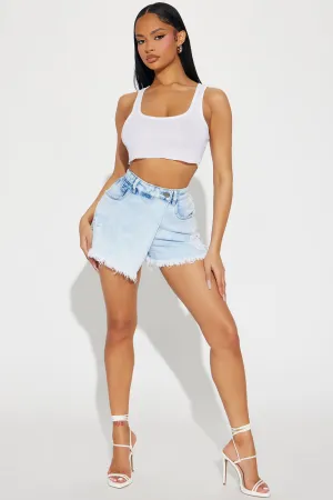 Alana Denim Skort - Light Wash