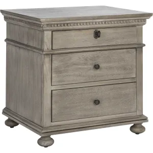 Alanis 3 Drawer Wood Nightstand Light Gray