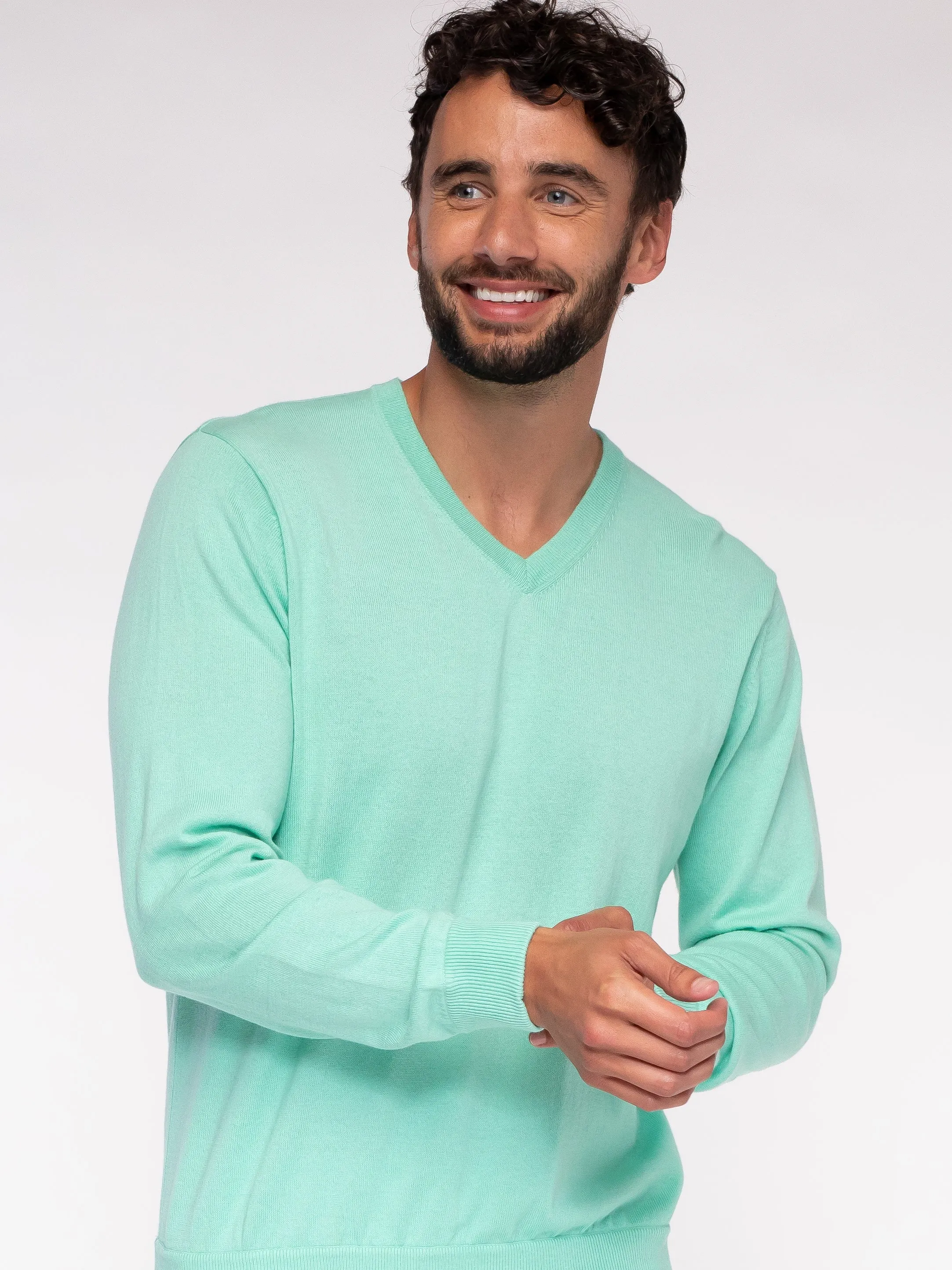 Alashan | Cotton Cashmere | Classic V-Neck | Pullover Sweater | Men's