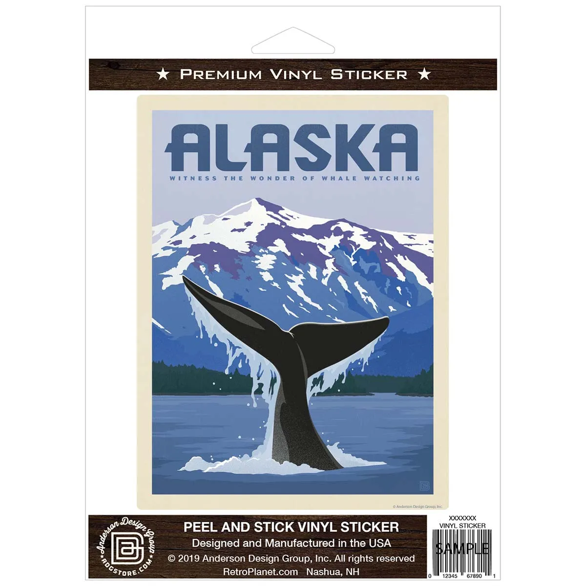 Alaska Whale Watching Vinyl Sticker