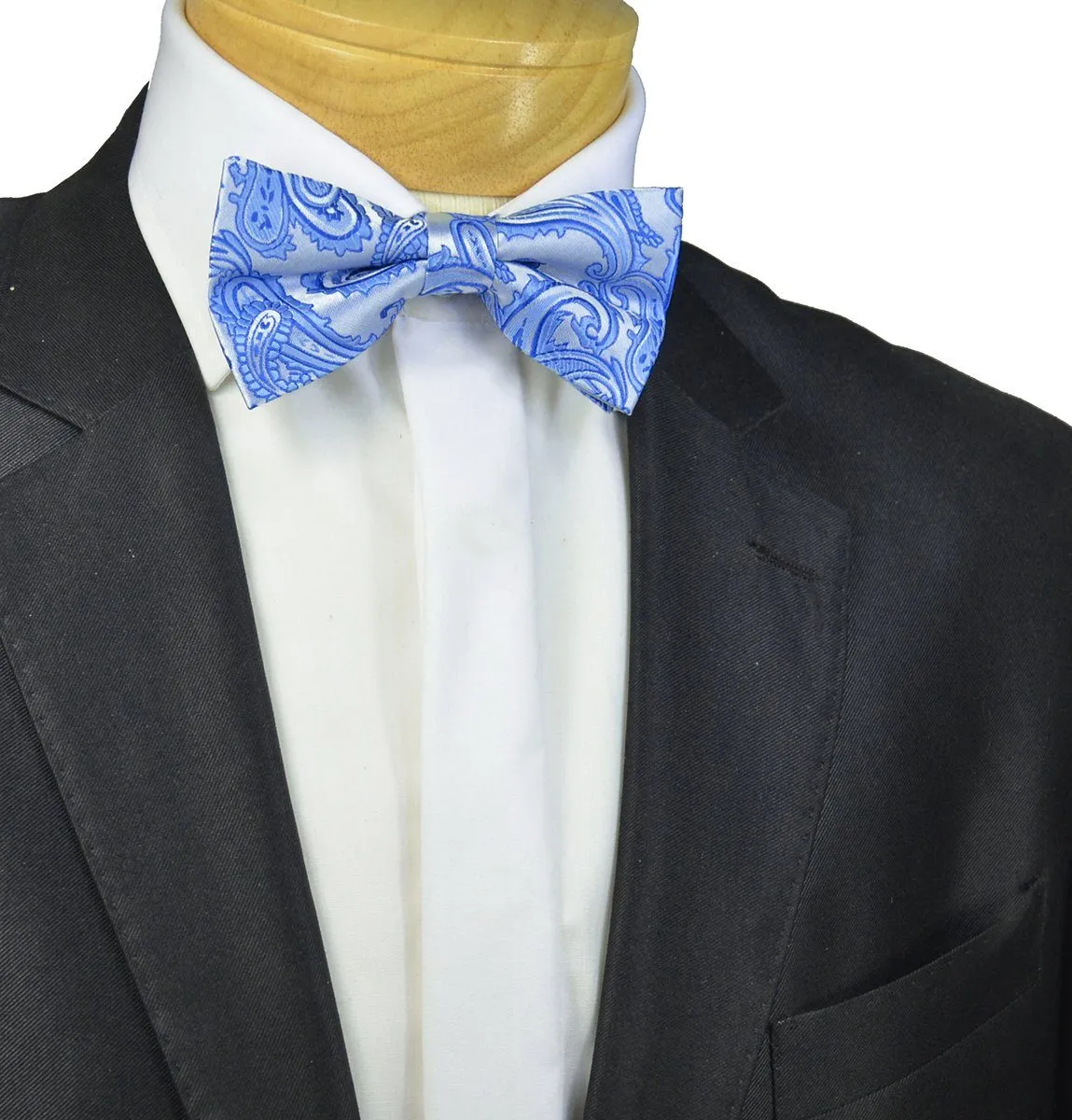 Alaskan Blue Paisley Bow Tie