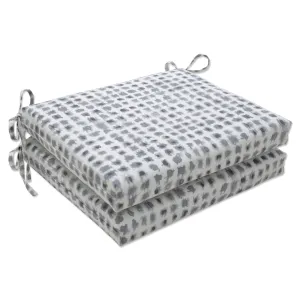 Alauda Frost Grey Squared Corners Seat Cushion (Set Of 2)