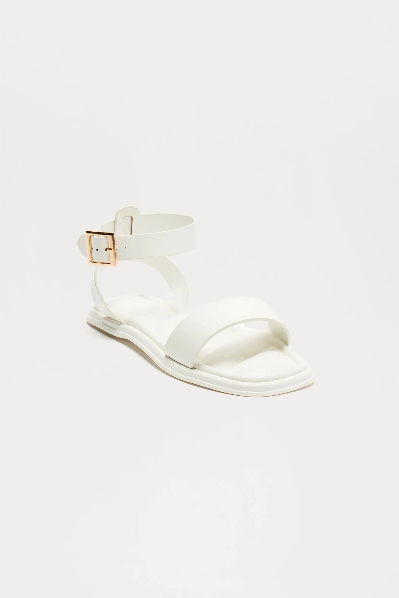 Alaya Flat Sandals - White