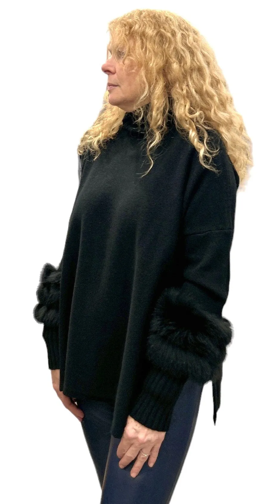 Alba Fox Sweater Black