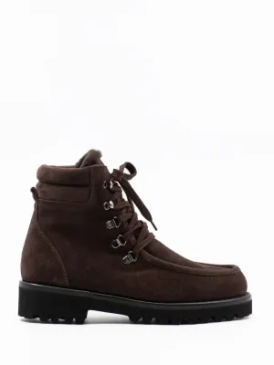 Alba shearling-lined boots in brown