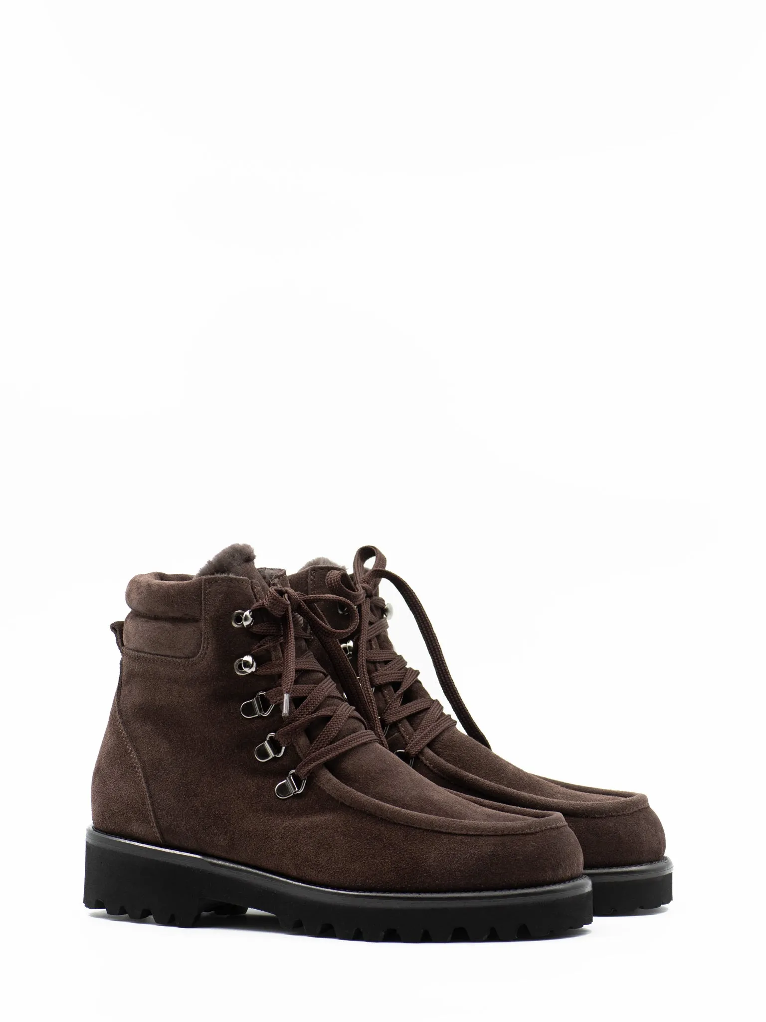 Alba shearling-lined boots in brown