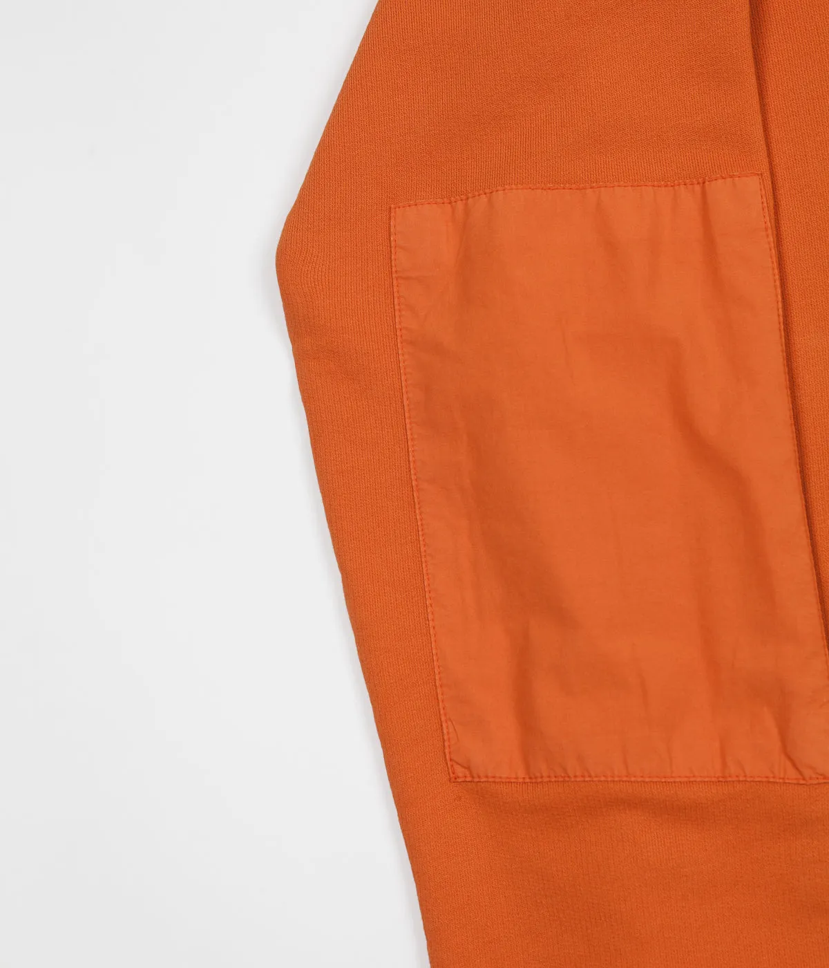 Albam Zipped Jersey Pullover Sweatshirt - Burnt Orange