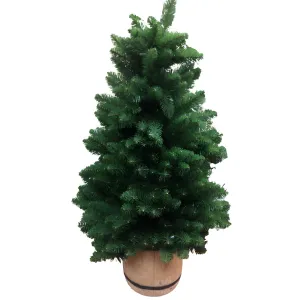 Albero di Natale Pino Verde con vaso, in PVC di altissima qualità h 130 cm