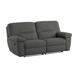 Alberta - 2 Piece Reclining Loveseat - Charcoal Gray