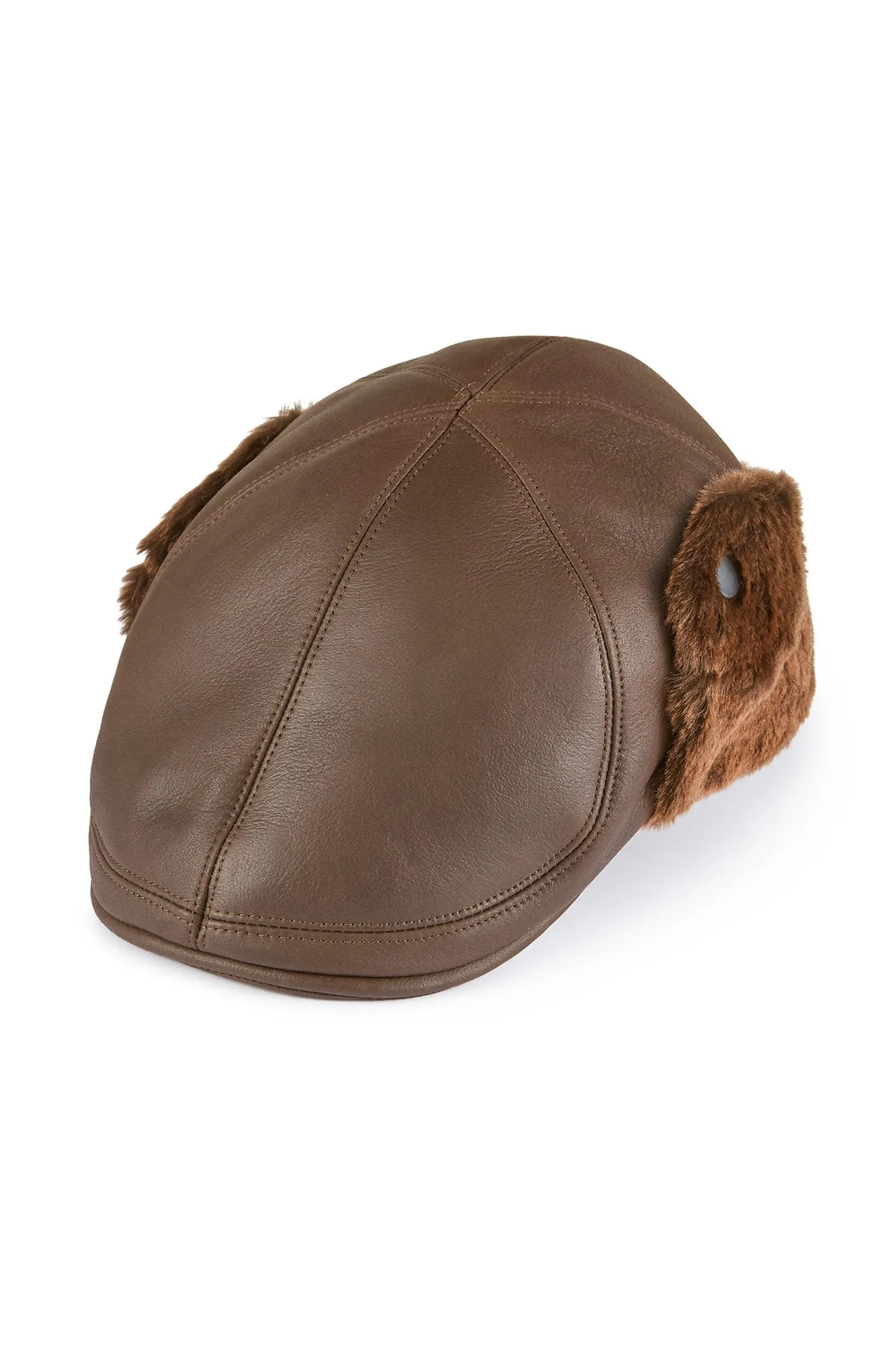 Alberta Leather Flat Cap