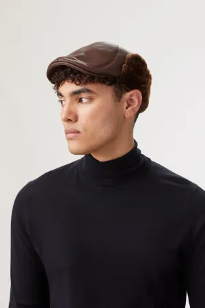 Alberta Leather Flat Cap