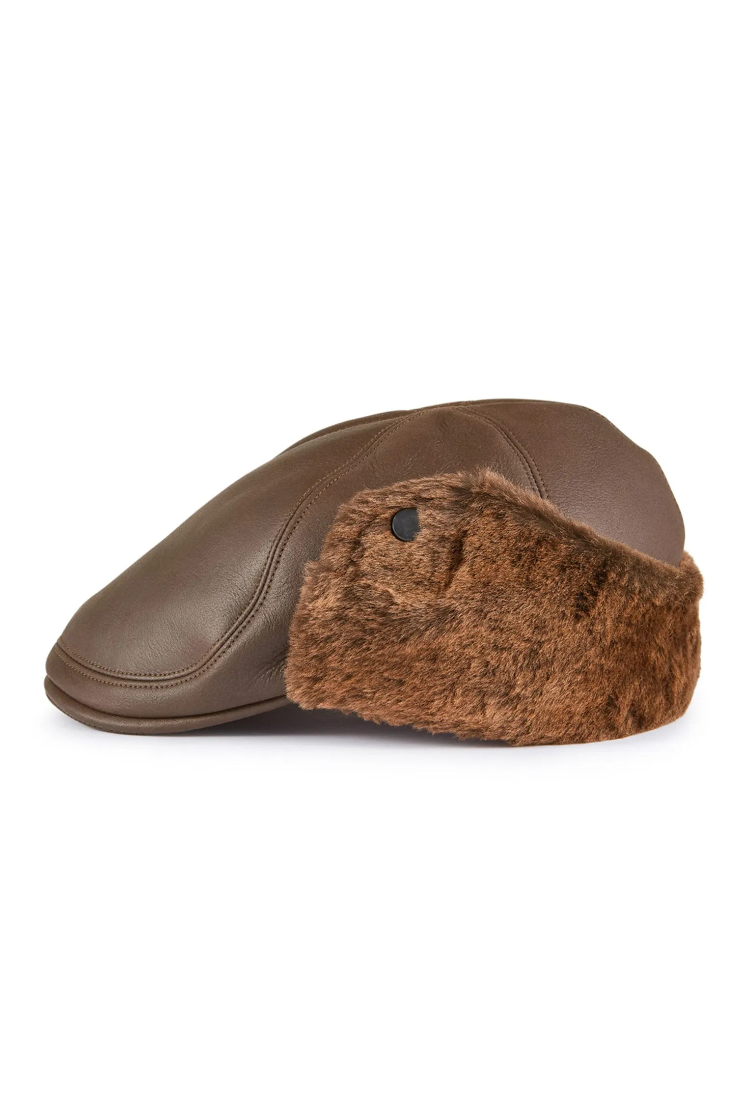 Alberta Leather Flat Cap