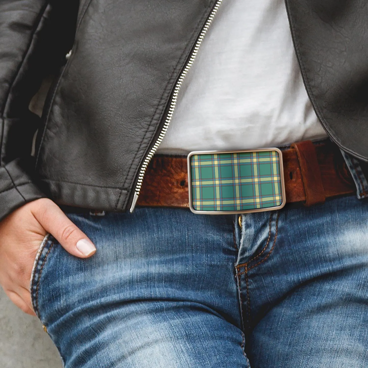 Alberta Province Canada Tartan Belt Buckles