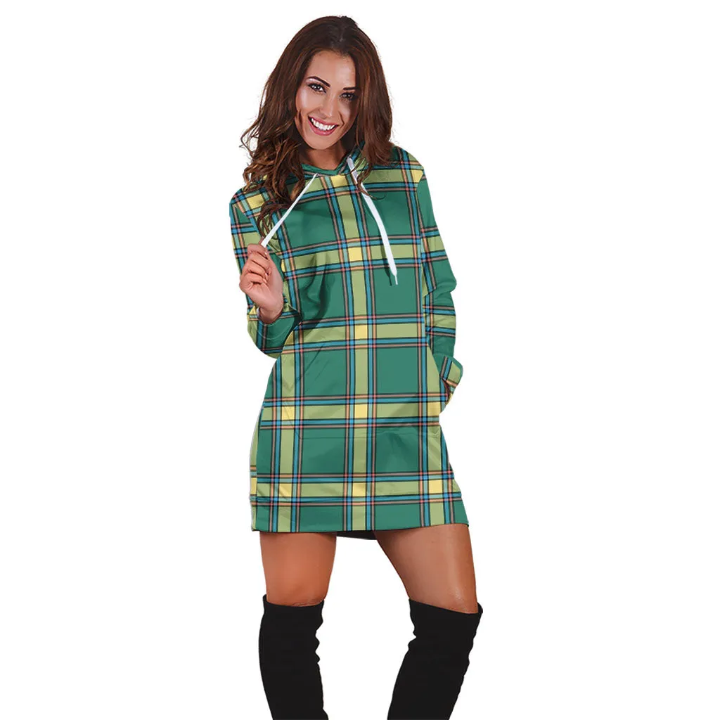 Alberta Province Canada Tartan Hoodie Dress