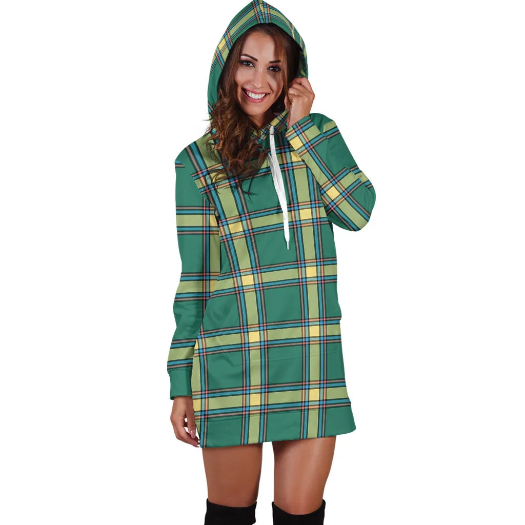 Alberta Province Canada Tartan Hoodie Dress