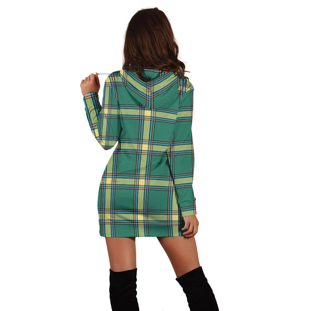 Alberta Province Canada Tartan Hoodie Dress