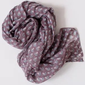 Albi Mauve Block Printed Scarf