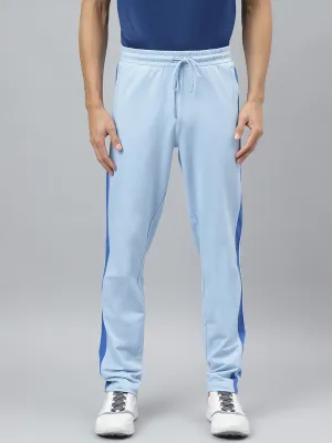 Alcis Men Powder Blue Slim-Fit Athleisure Track Pants