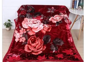 ALCITIC HOME Imported Floral Mink Blanket Embossed Design Heavy Duty Blanket.