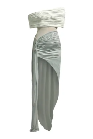 ALDA GRAY MAXI DRESS