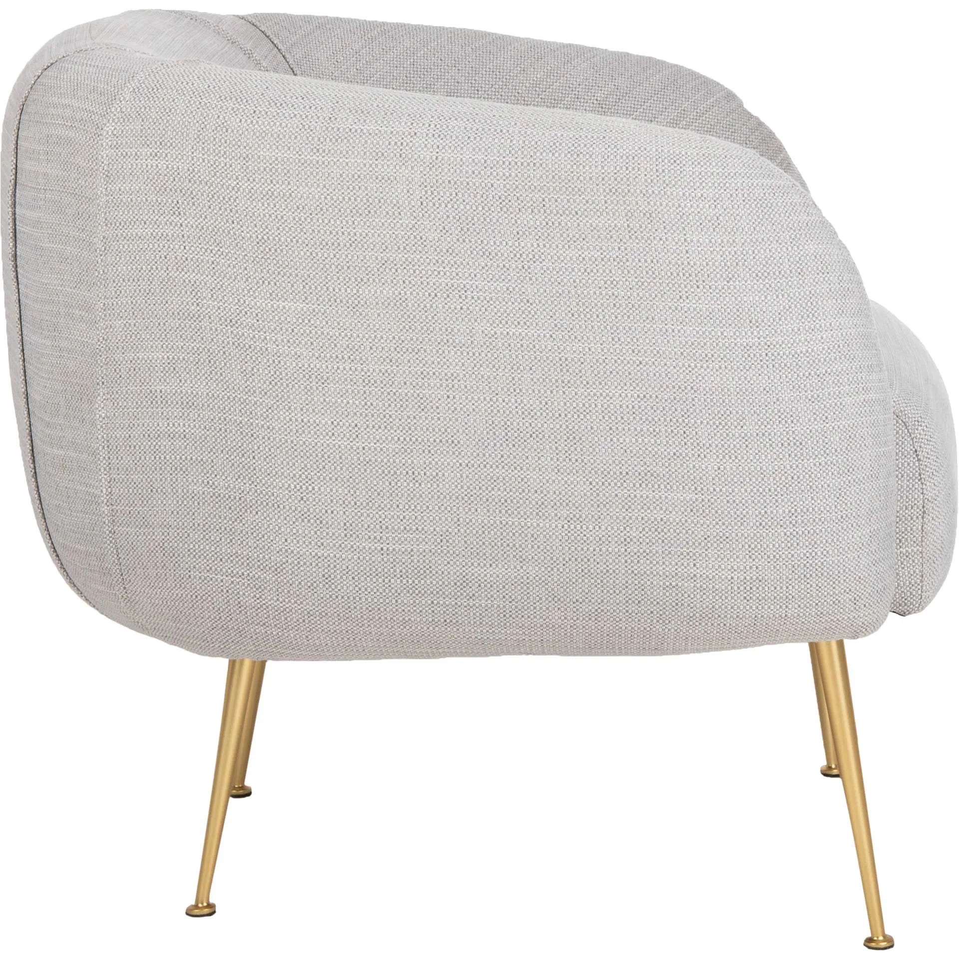 Alejandra Poly Blend Accent Chair Light Gray