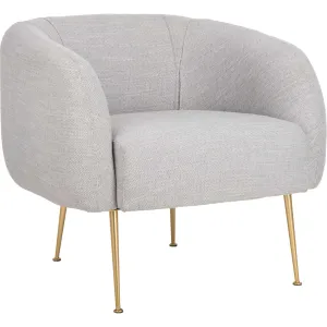 Alejandra Poly Blend Accent Chair Light Gray