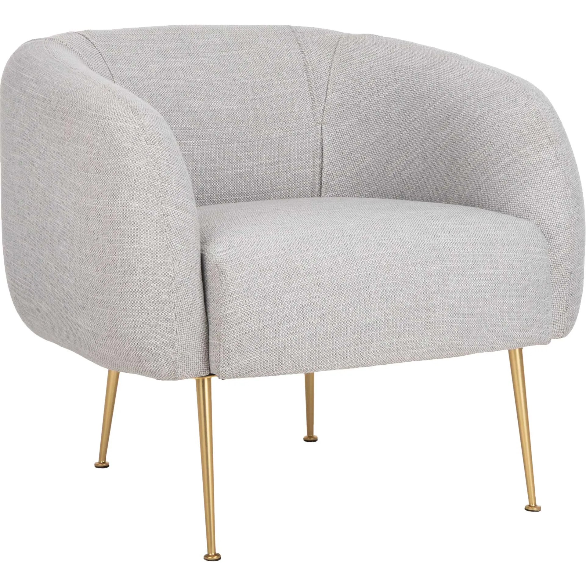 Alejandra Poly Blend Accent Chair Light Gray