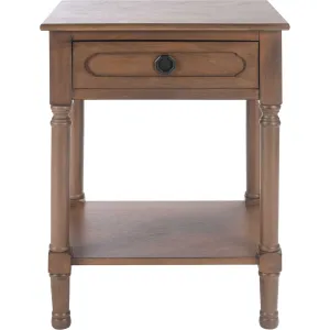 Alessa 1 Drawer Accent Table Brown