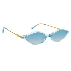 Alessandra Rich Ladies Angular Blue Sunglasses AR3C5SUN