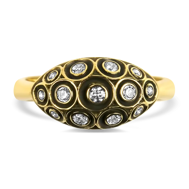 Alex Sepkus Lunar 18K Yellow Gold Dome Diamond Ring