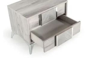 Alexa Italian Modern Nightstand Gray