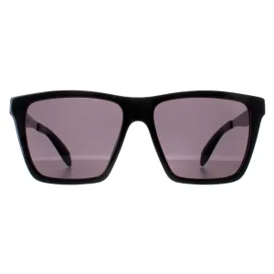 Alexander McQueen Sunglasses AM0352S 001 Shiny Black and Dark Chrome Grey