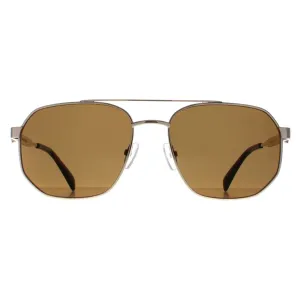 Alexander McQueen Sunglasses AM0458S 002 Gold Brown