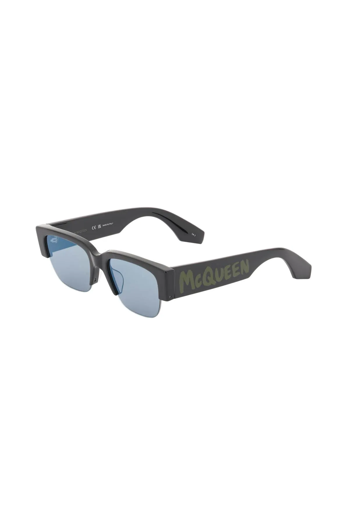 Alexander mcqueen sunglasses with graffiti logo