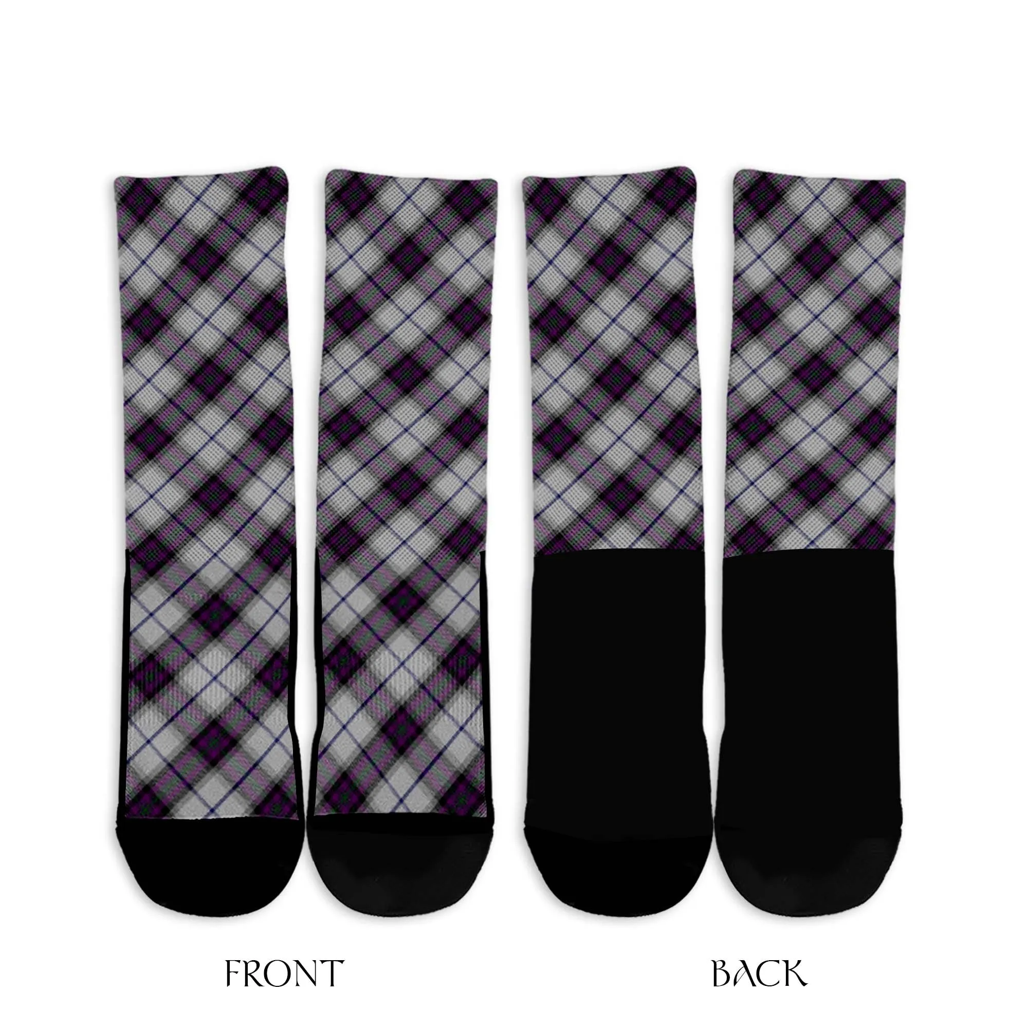 Alexander of Menstry Dress Tartan Crew Socks Cross Tartan Style