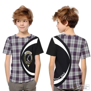 Alexander of Menstry Dress Tartan Kid T-Shirt with Family Crest Circle Style