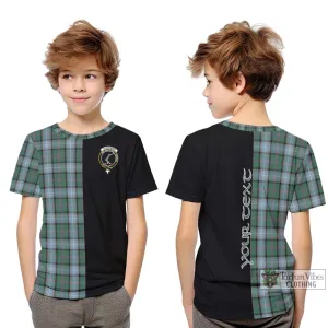 Alexander of Menstry Hunting Tartan Kid T-Shirt with Family Crest and Half Of Me Style