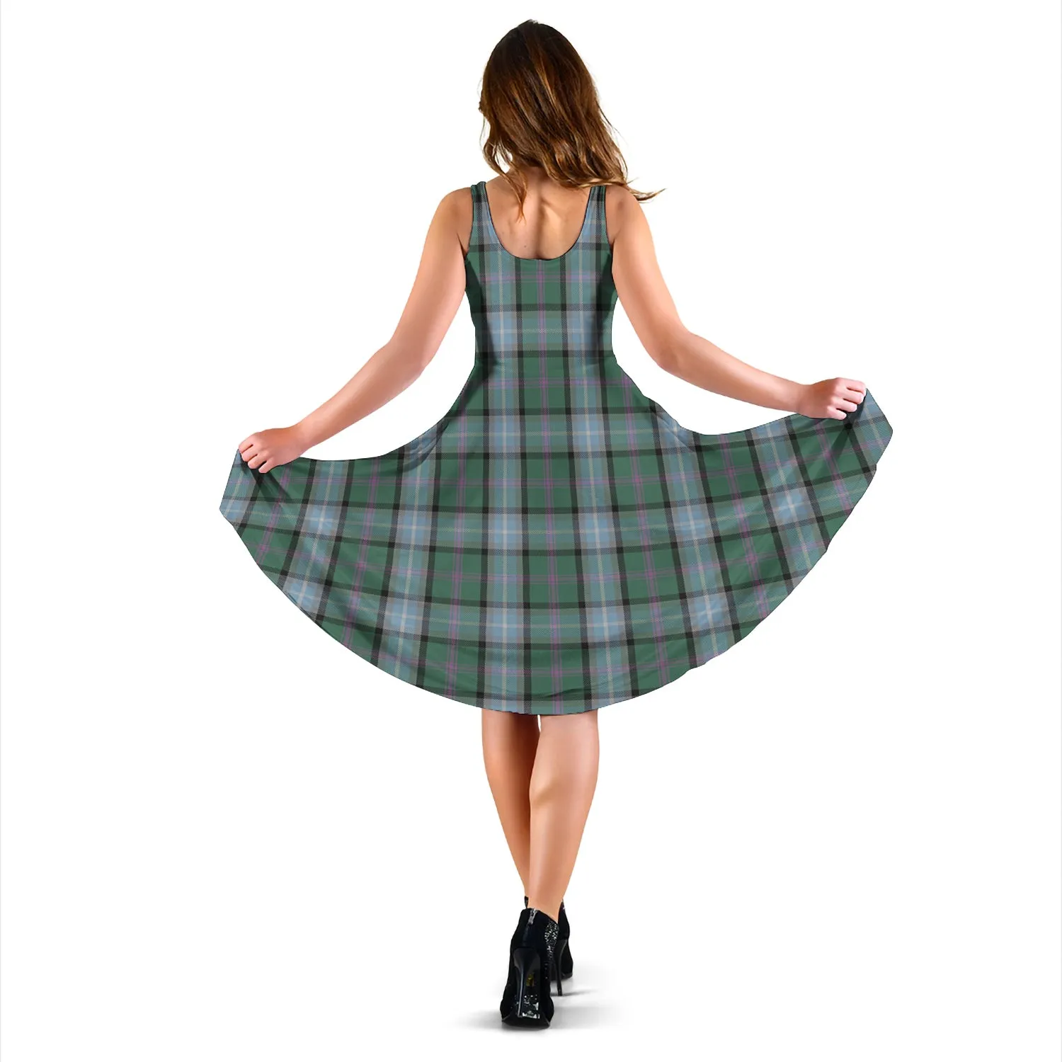 Alexander of Menstry Hunting Tartan Sleeveless Midi Womens Dress