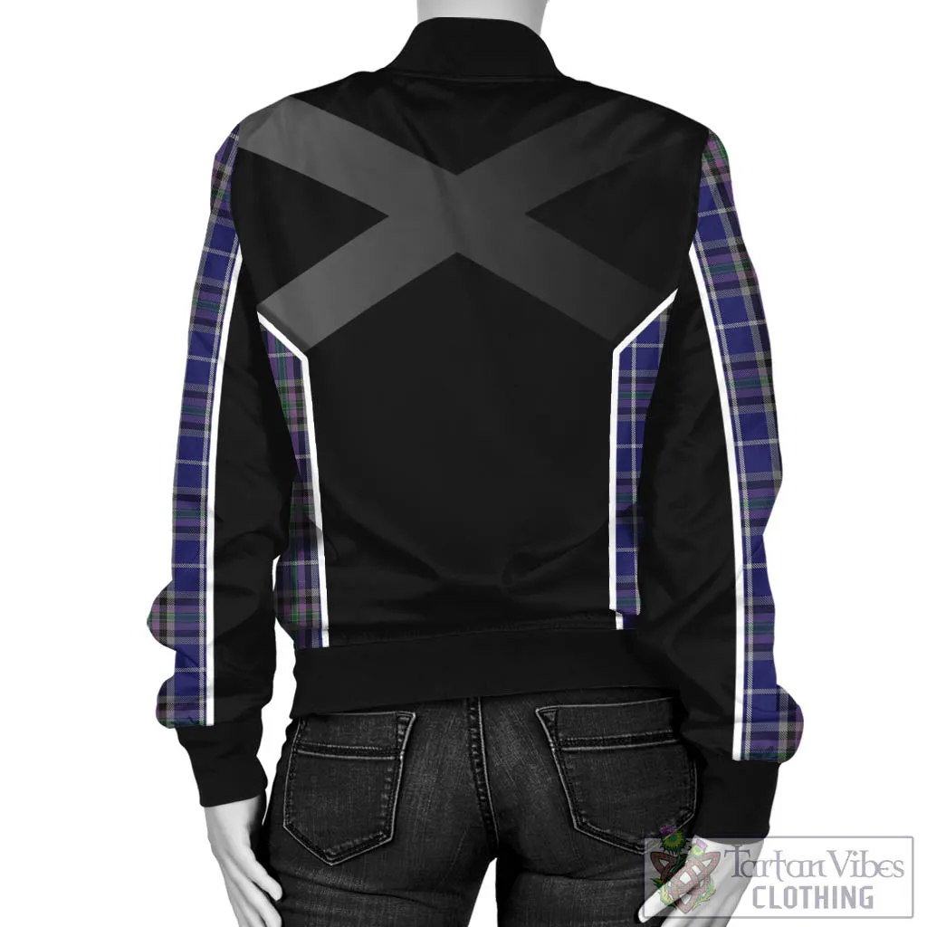 Alexander of Menstry Tartan Bomber Jacket with Family Crest and Scottish Thistle Vibes Sport Style