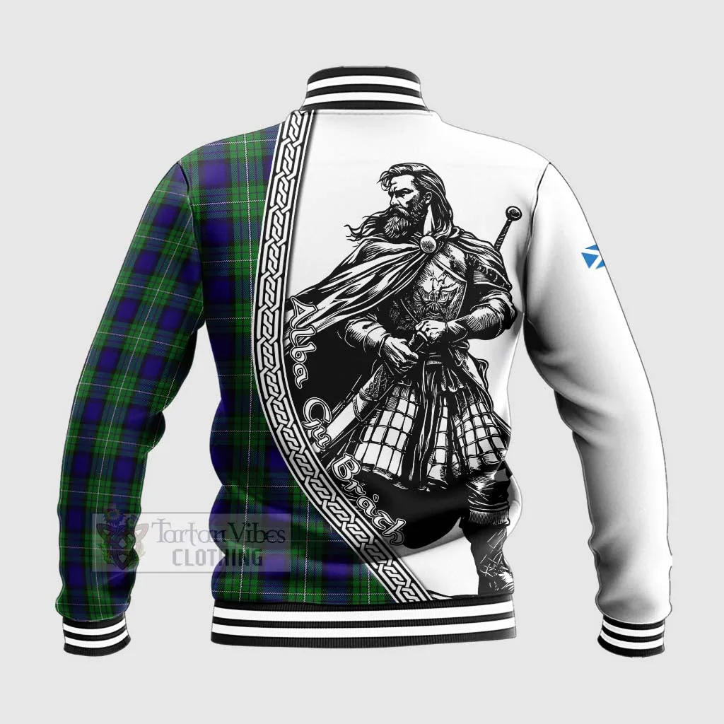 Alexander Tartan Clan Crest Baseball Jacket with Highlander Warrior Celtic Style