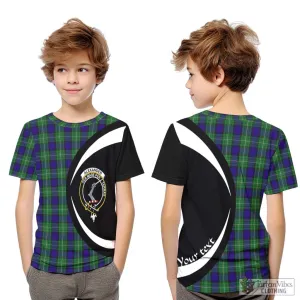 Alexander Tartan Kid T-Shirt with Family Crest Circle Style