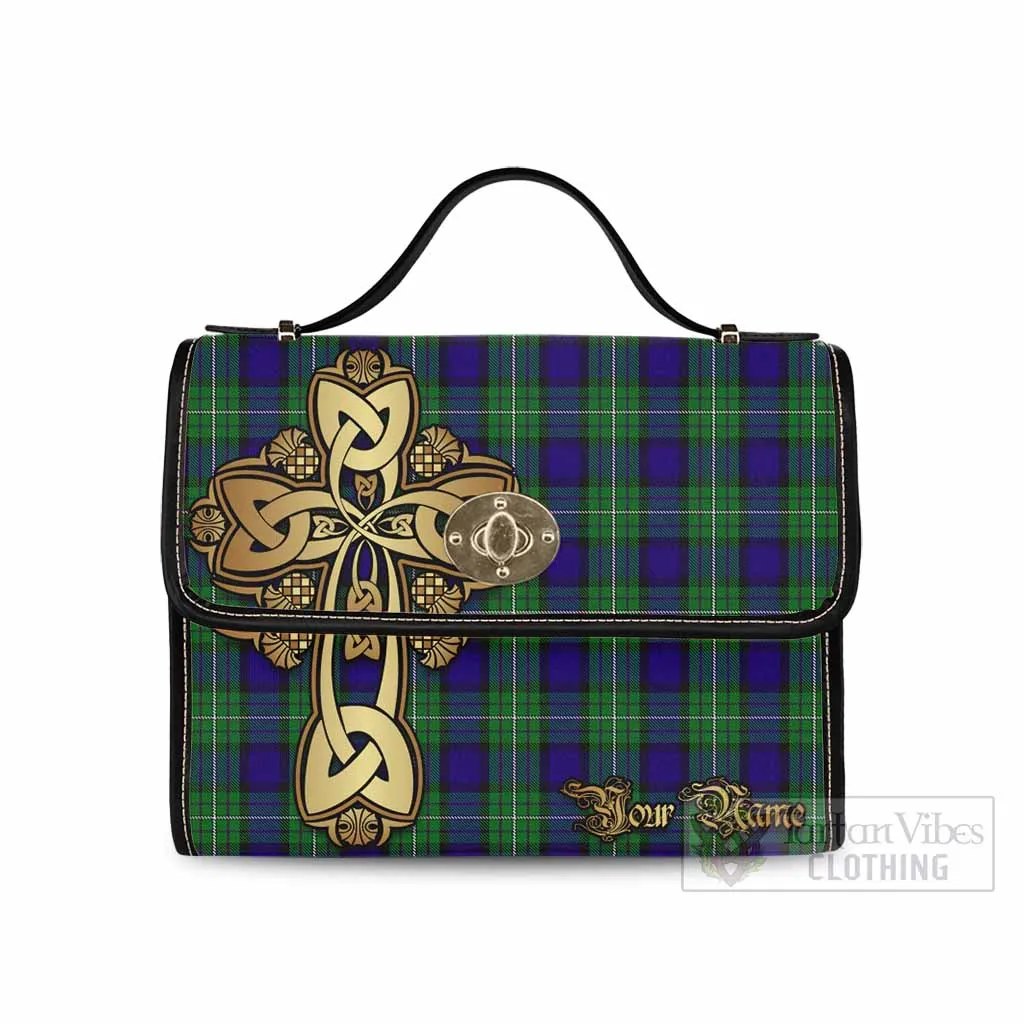 Alexander Tartan Waterproof Canvas Bag Golden Thistle Celtic Cross Style