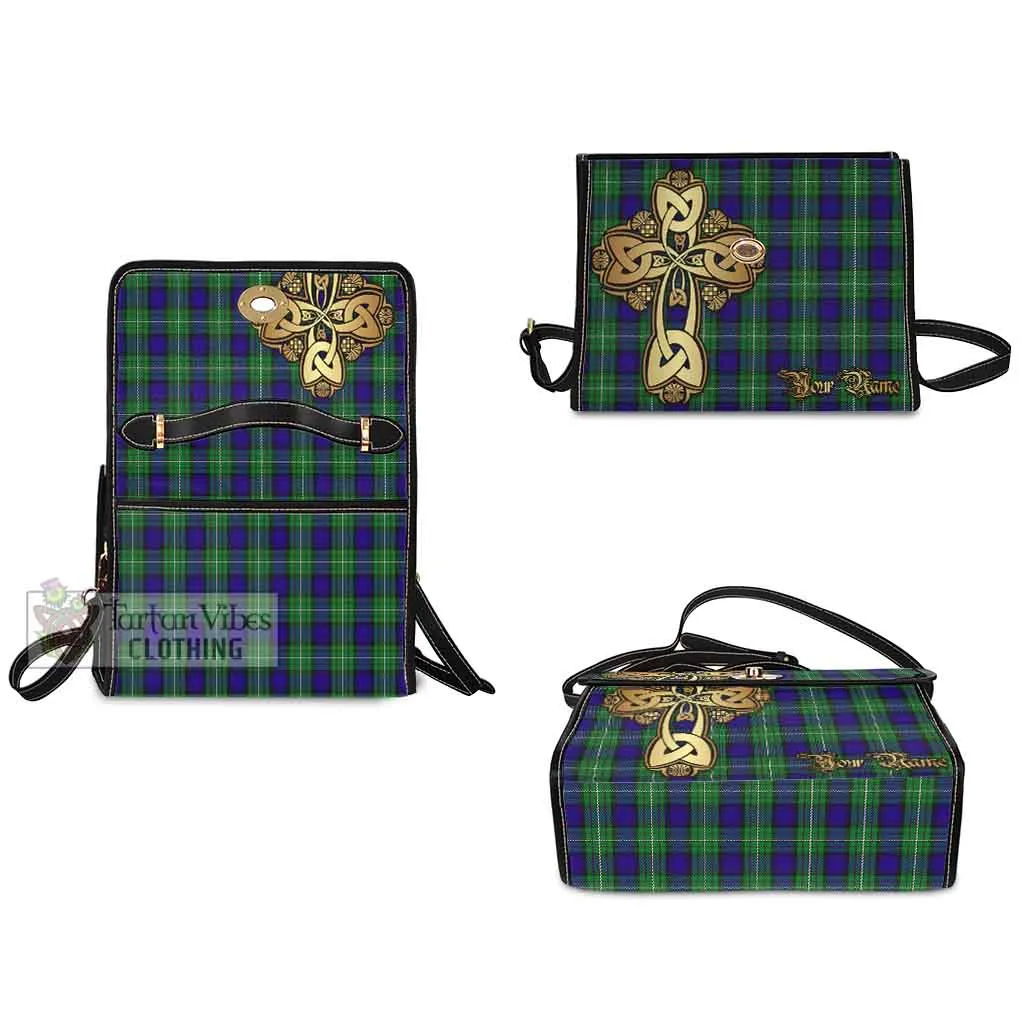 Alexander Tartan Waterproof Canvas Bag Golden Thistle Celtic Cross Style