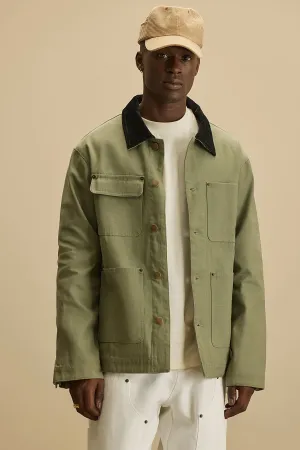 Alexander Utility Canvas Chore Jacket - Olive