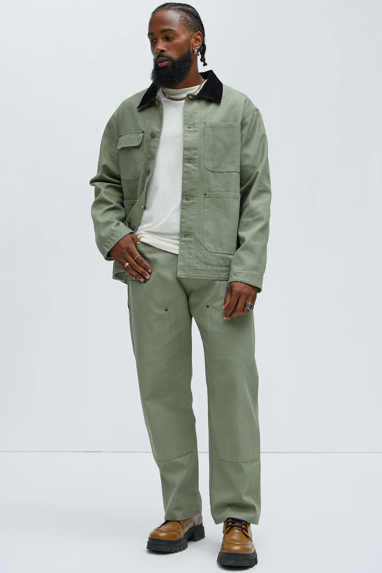 Alexander Utility Canvas Chore Jacket - Olive