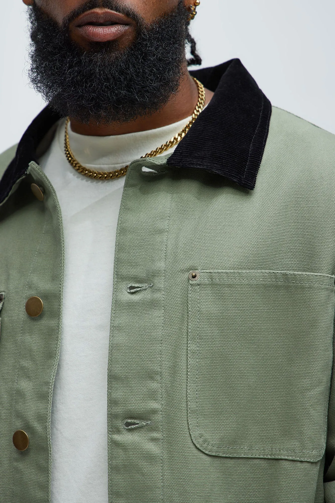 Alexander Utility Canvas Chore Jacket - Olive